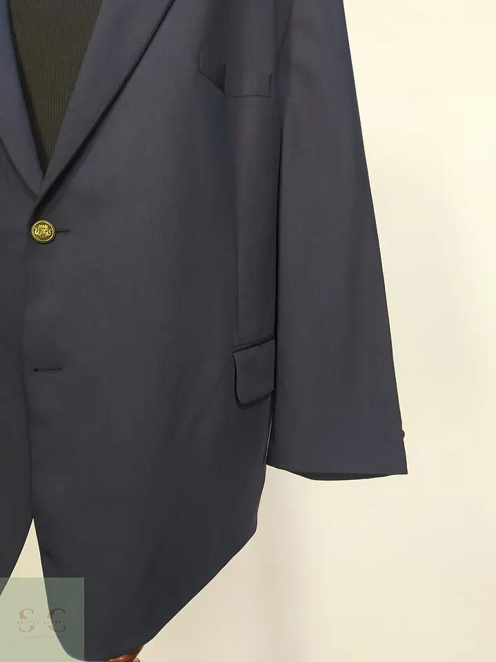 Blazer Azul Marino en Lana Virgen con Botones Heráldicos Talla XXXL 5
