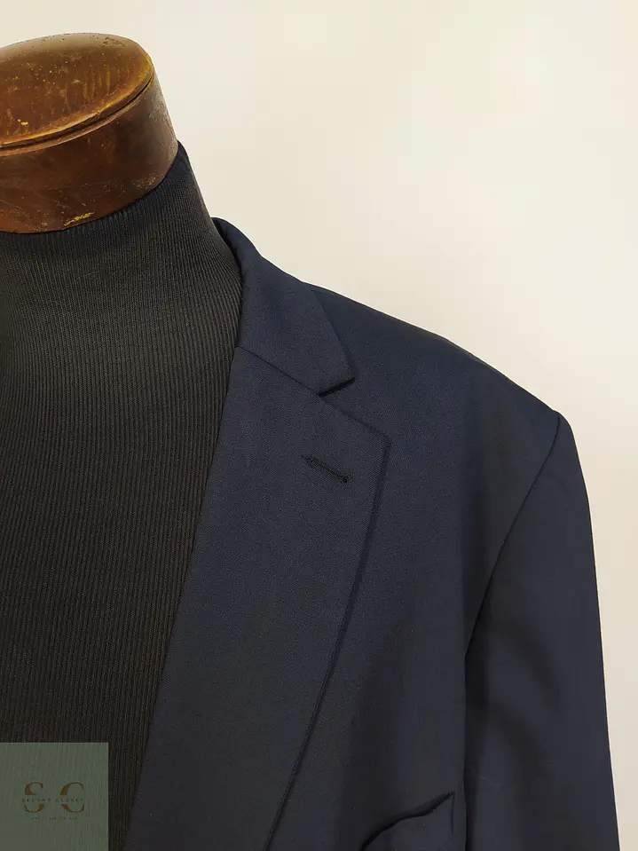 Blazer Azul Marino en Lana Virgen con Botones Heráldicos Talla XXXL 6