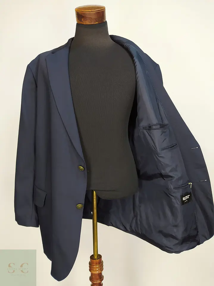 Blazer Azul Marino en Lana Virgen con Botones Heráldicos Talla XXXL 7