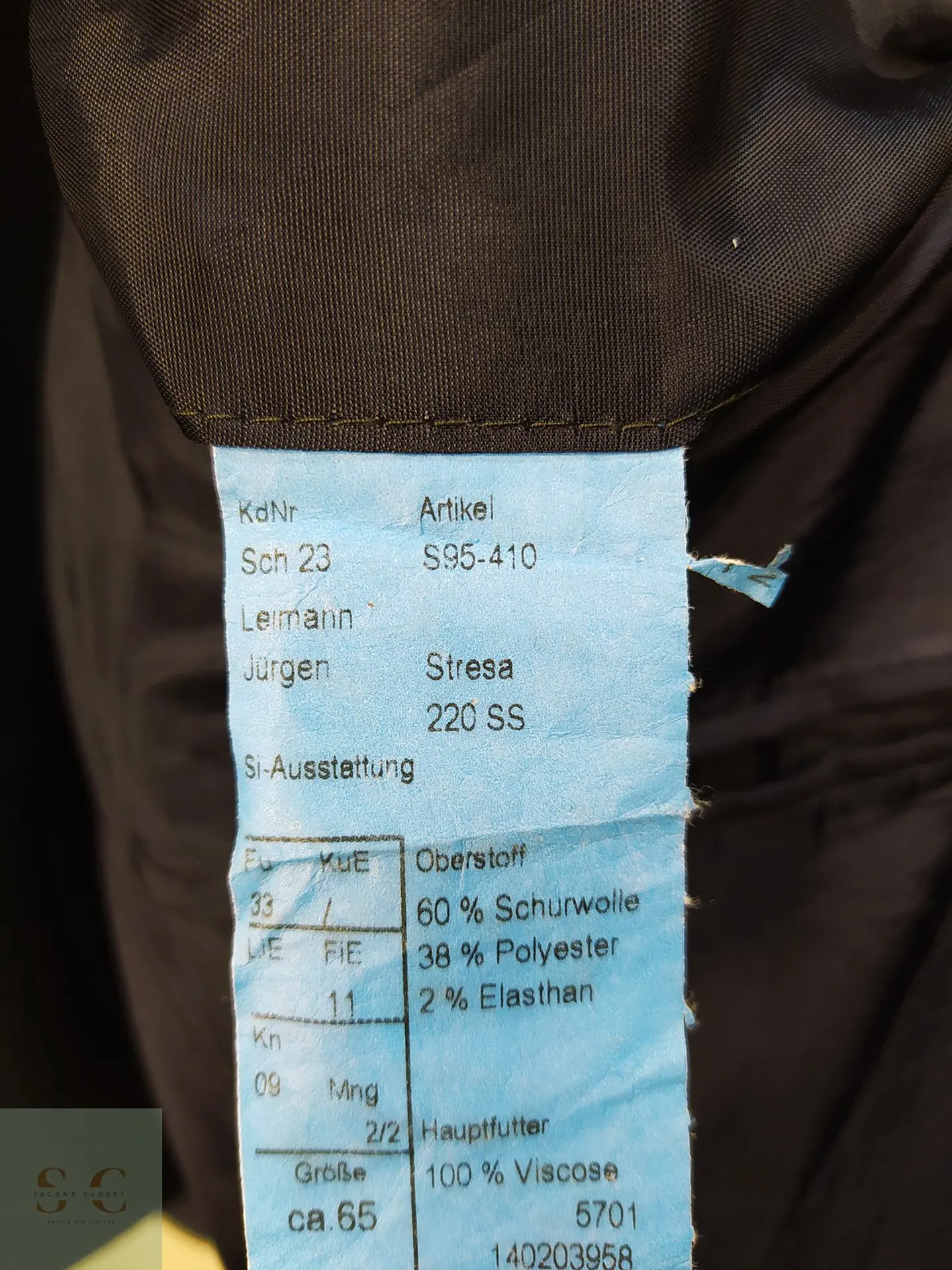 Blazer Azul Marino en Lana Virgen con Botones Heráldicos Talla XXXL 8