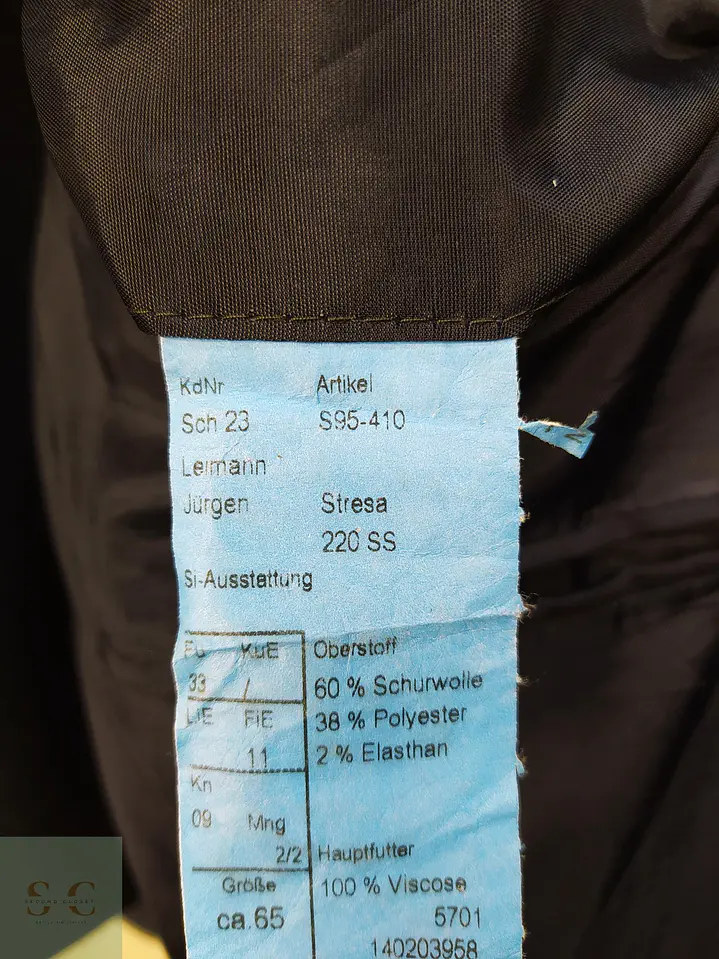 Blazer Azul Marino en Lana Virgen con Botones Heráldicos Talla XXXL 8