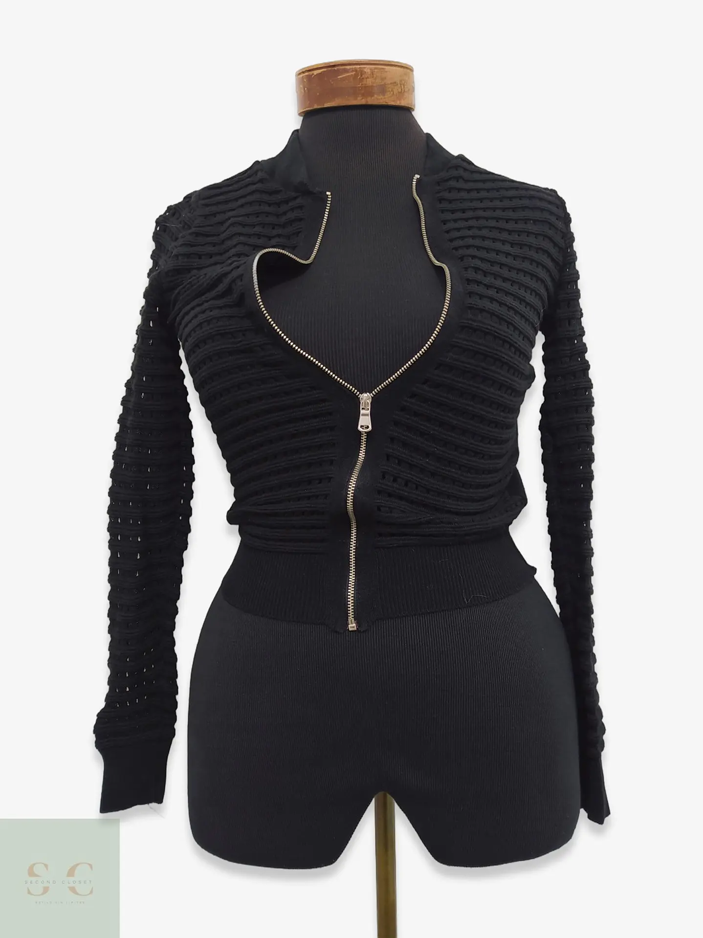 Chaqueta de Punto Calado con Cierre Atmosphere Talla XS 1