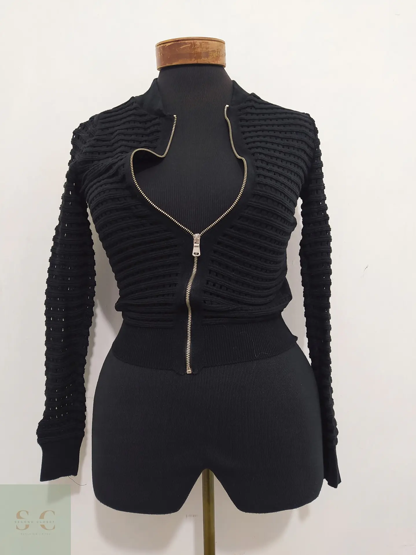 Chaqueta de Punto Calado con Cierre Atmosphere Talla XS 2