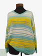 Suéter a Rayas Multicolor Celeste y Amarillo Talla 2XL - Miniatura 1