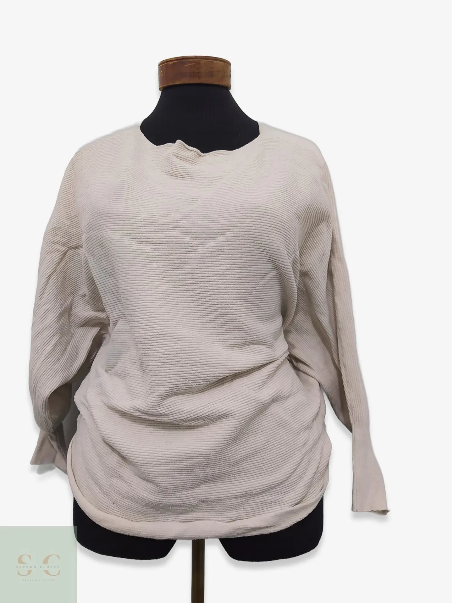 Suéter Texturizado de Punto Horizontal Off-White Talla XL 1