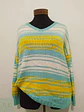 Suéter a Rayas Multicolor Celeste y Amarillo Talla 2XL - Miniatura 2