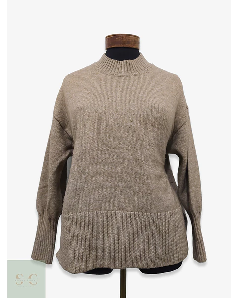 Suéter de Punto Jaspeado Cuello Semi-Alto H&M Talla M