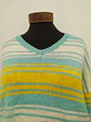 Suéter a Rayas Multicolor Celeste y Amarillo Talla 2XL - Miniatura 3