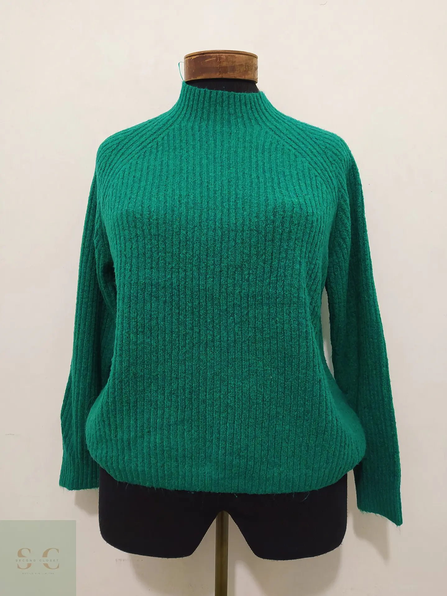 Suéter Acanalado Verde Esmeralda Denim Tom Tailor Talla M 2
