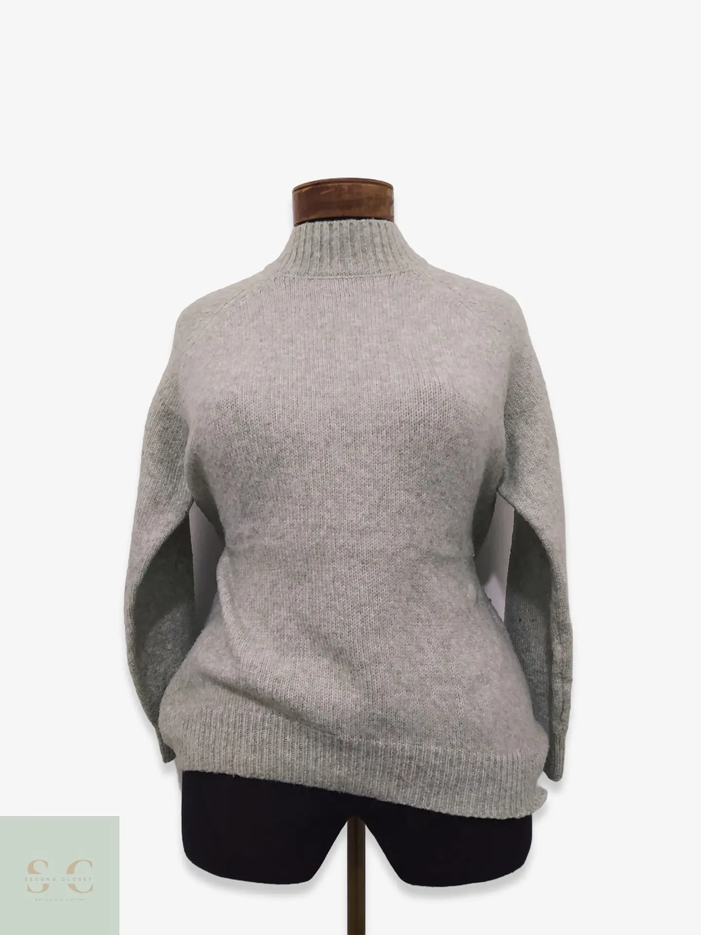 Suéter de Tejido Melange Cuello Periquero Zara Talla XS 1