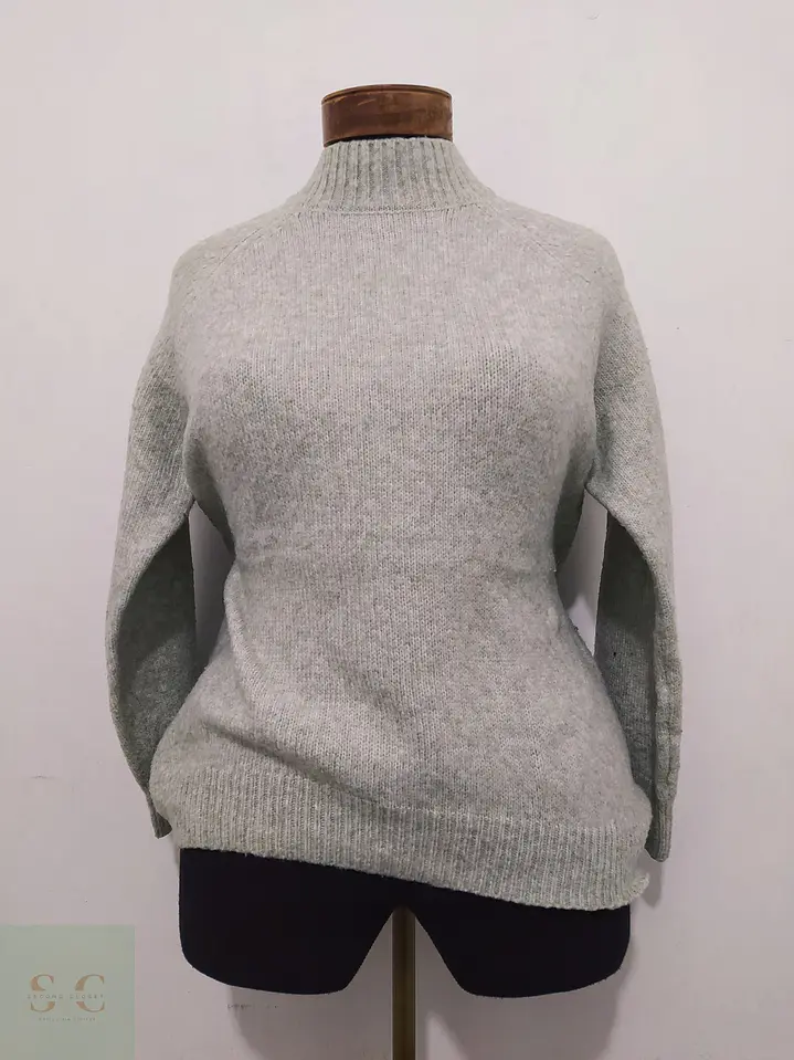 Suéter de Tejido Melange Cuello Periquero Zara Talla XS 2