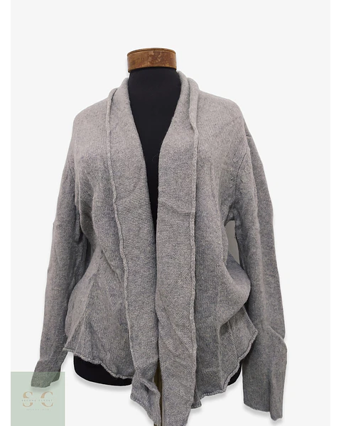Cárdigan Abierto de Punto Gris In Linea Firenze Talla LXL