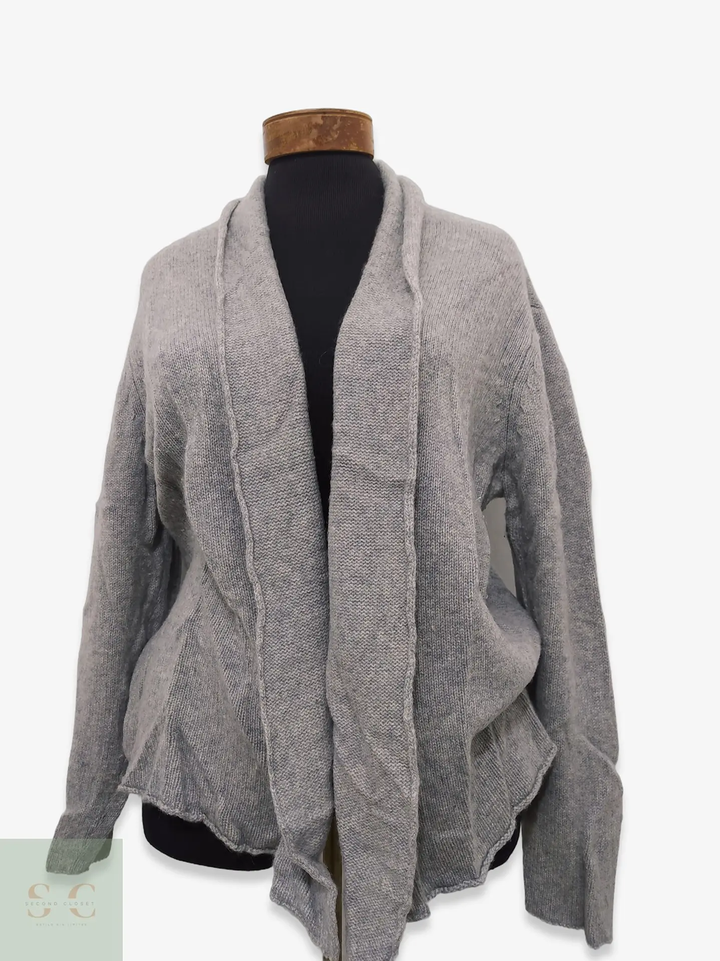 Cárdigan Abierto de Punto Gris In Linea Firenze Talla LXL 1