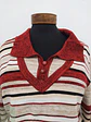 Suéter de Punto Listado con Cuello Polo Domitex Talla L - Miniatura 3