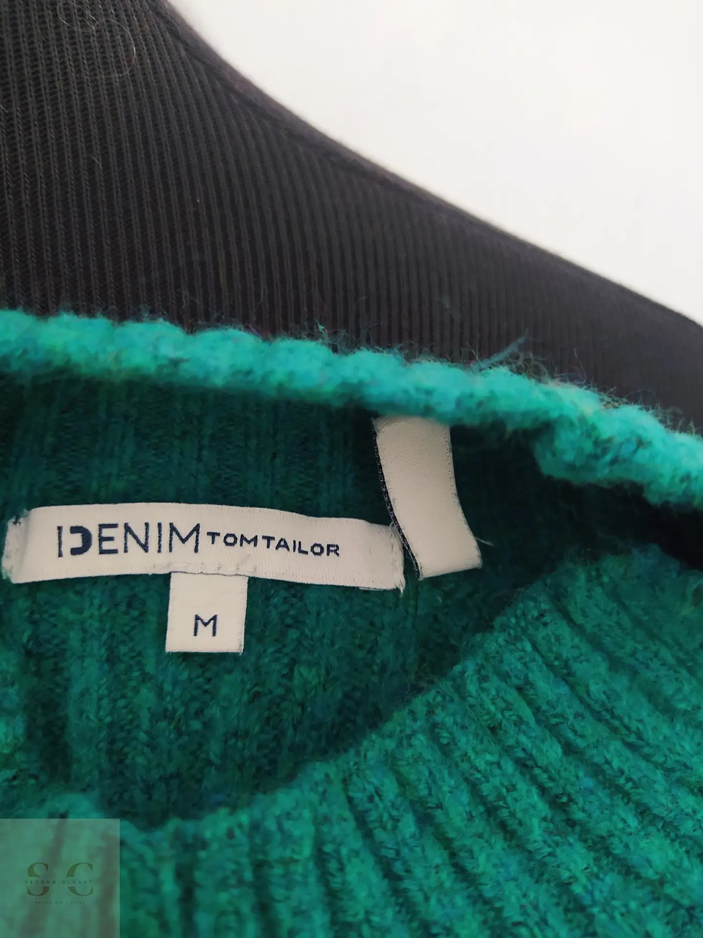 Suéter Acanalado Verde Esmeralda Denim Tom Tailor Talla M 4