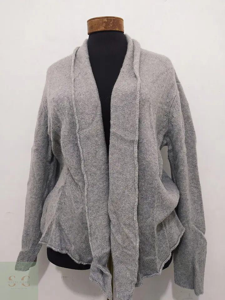 Cárdigan Abierto de Punto Gris In Linea Firenze Talla LXL 2