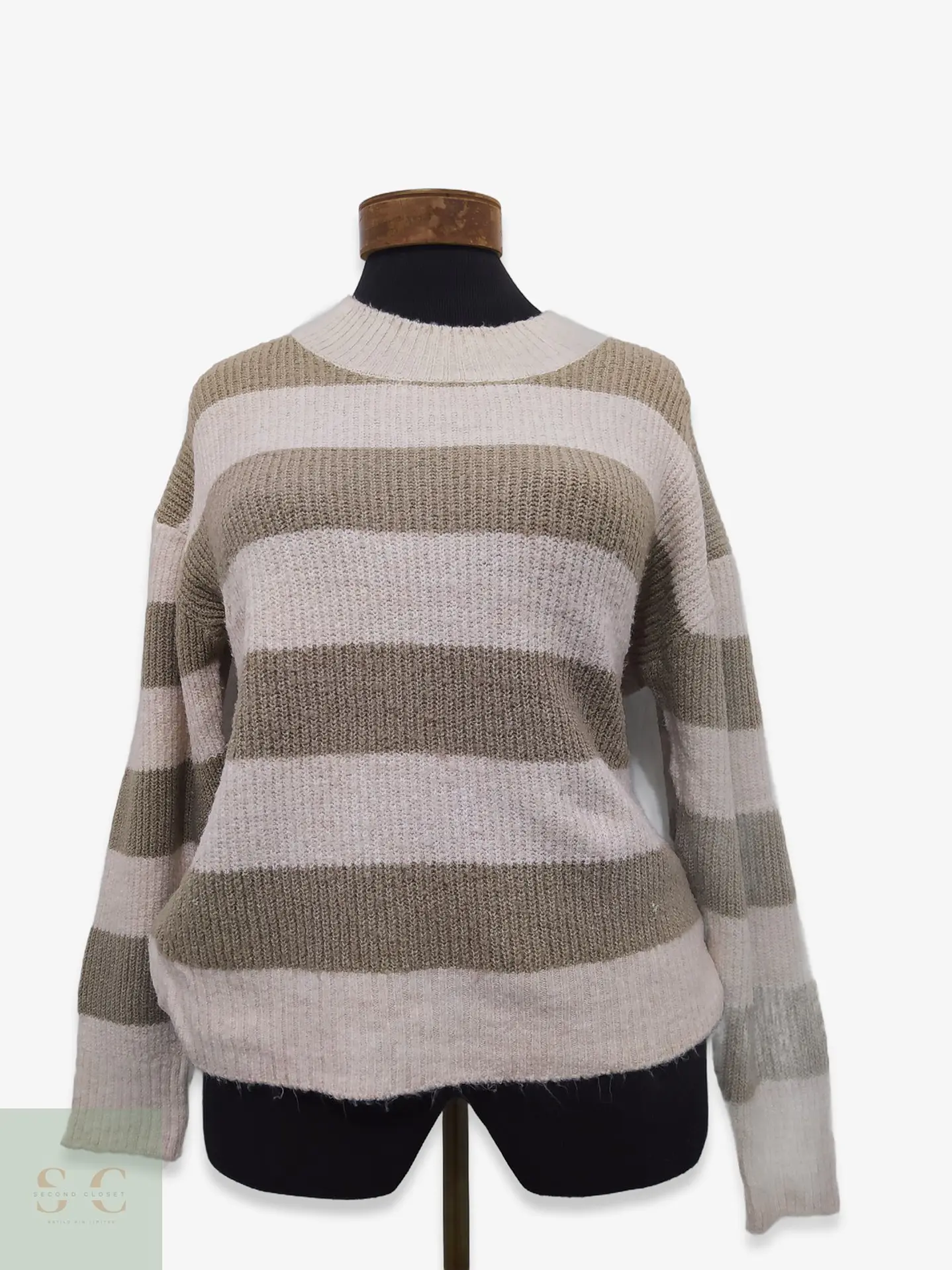 Suéter a Rayas de Punto Texturizado Infinity Woman Talla M 1