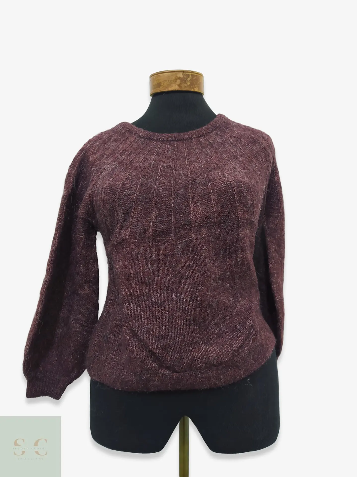 Suéter Vinotinto con Canesú Acanalado ONLY Talla S 1