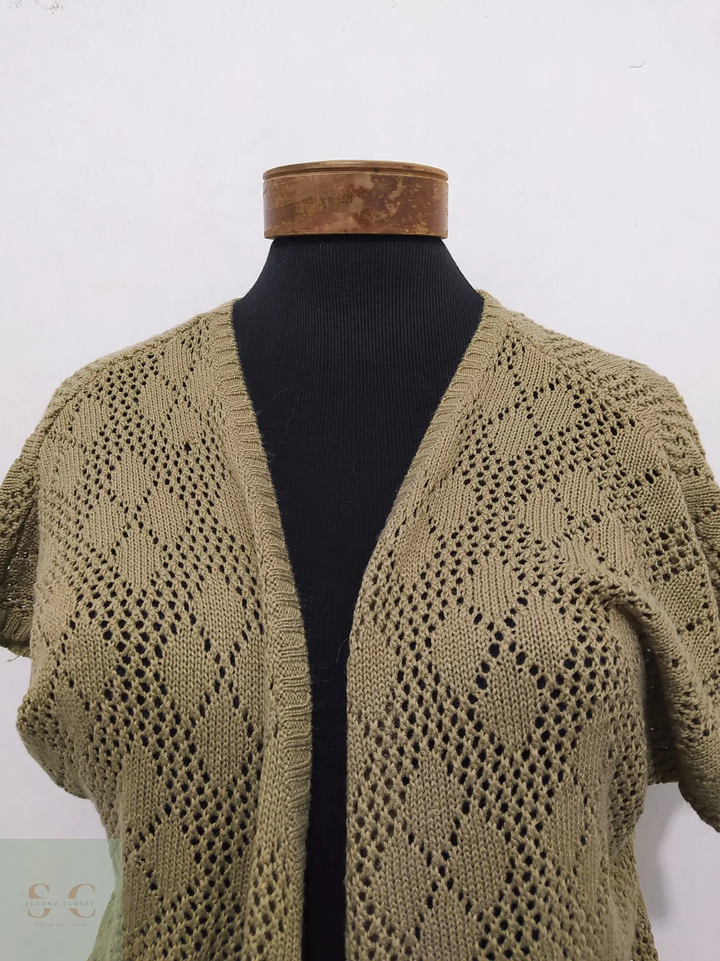 Cárdigan Calado Beige Vero Moda con Flecos Talla M 3