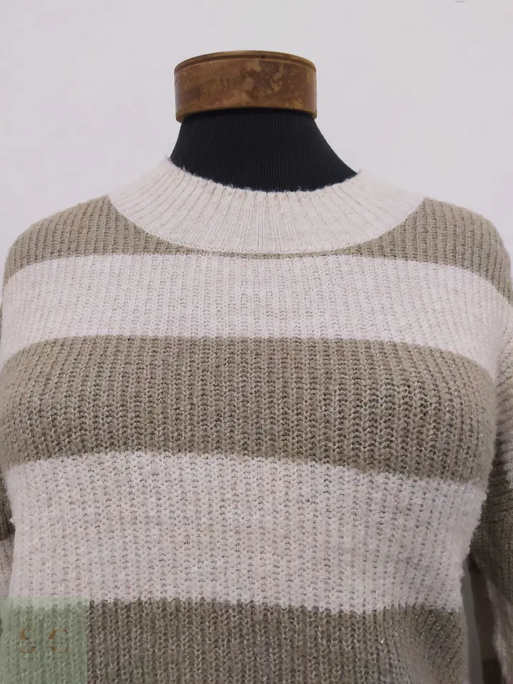 Suéter a Rayas de Punto Texturizado Infinity Woman Talla M 3