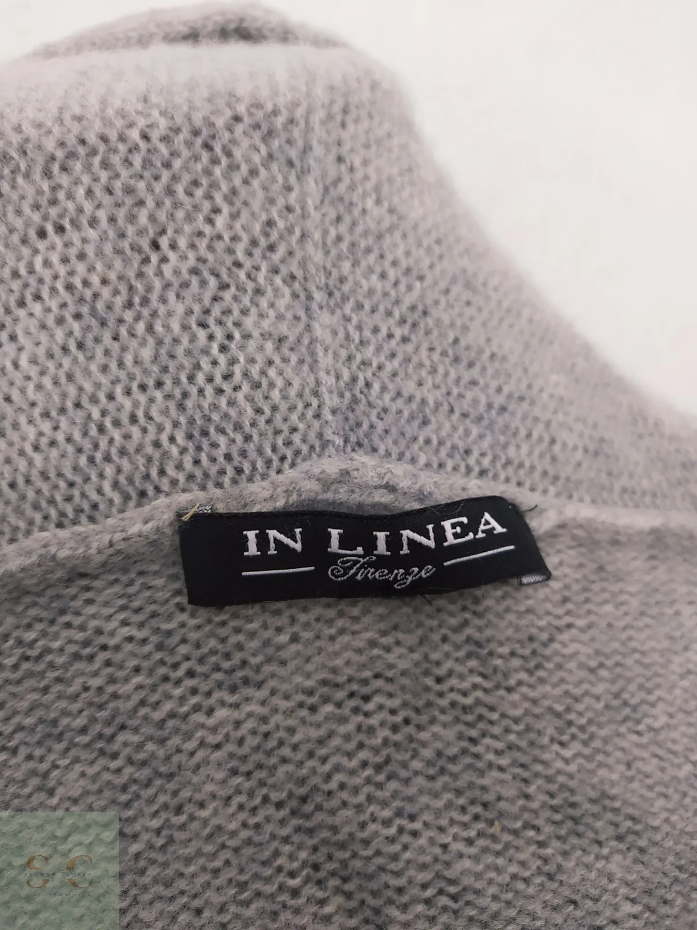Cárdigan Abierto de Punto Gris In Linea Firenze Talla LXL 4
