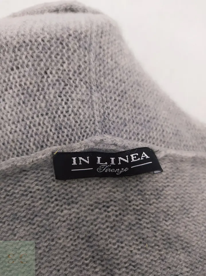Cárdigan Abierto de Punto Gris In Linea Firenze Talla LXL 4