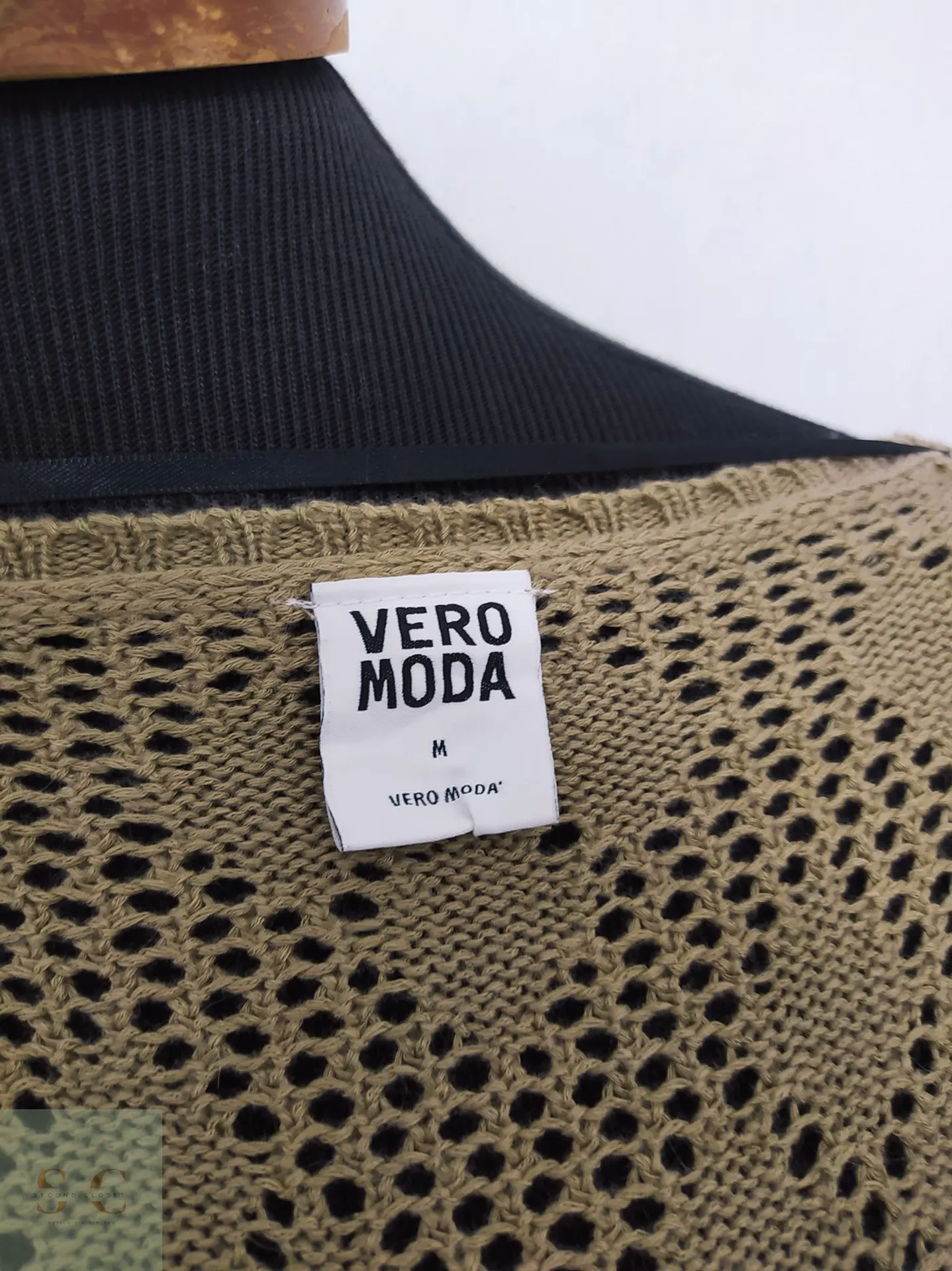 Cárdigan Calado Beige Vero Moda con Flecos Talla M 4