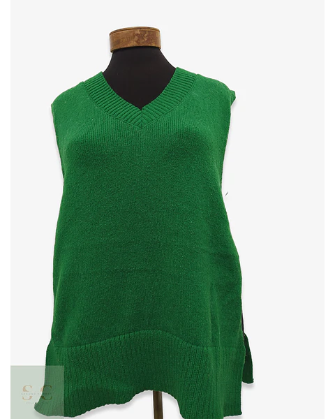 Chaleco de Punto Verde Esmeralda Shein Talla S