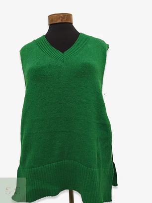 Chaleco de Punto Verde Esmeralda Shein Talla S