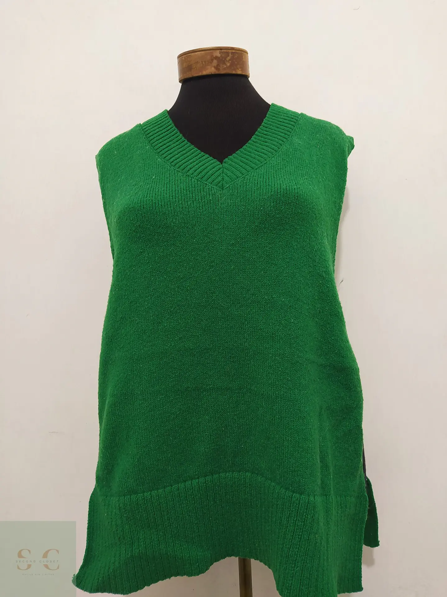 Chaleco de Punto Verde Esmeralda Shein Talla S 2