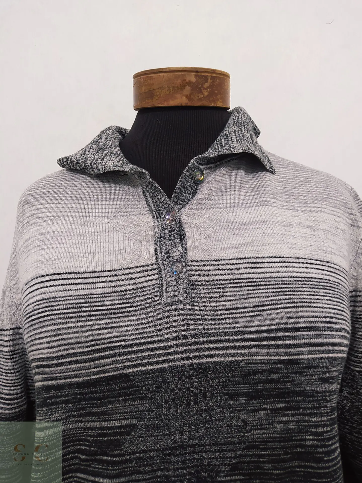 Suéter Estilo Polo Degradé Texturizado Talla 2XL 3