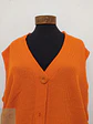 Chaleco Cardigan sin Mangas Naranja Via Appia Due Talla 3XL - Miniatura 3