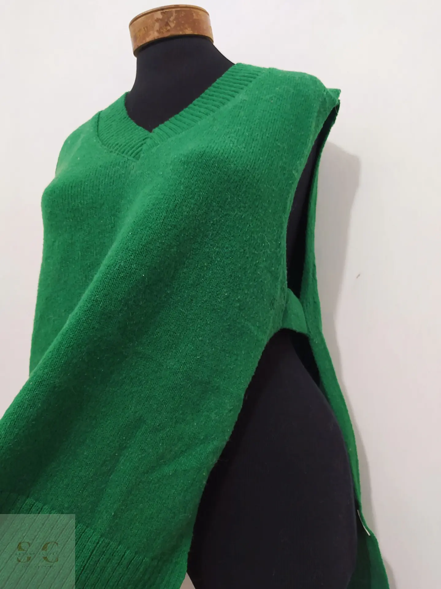 Chaleco de Punto Verde Esmeralda Shein Talla S 3