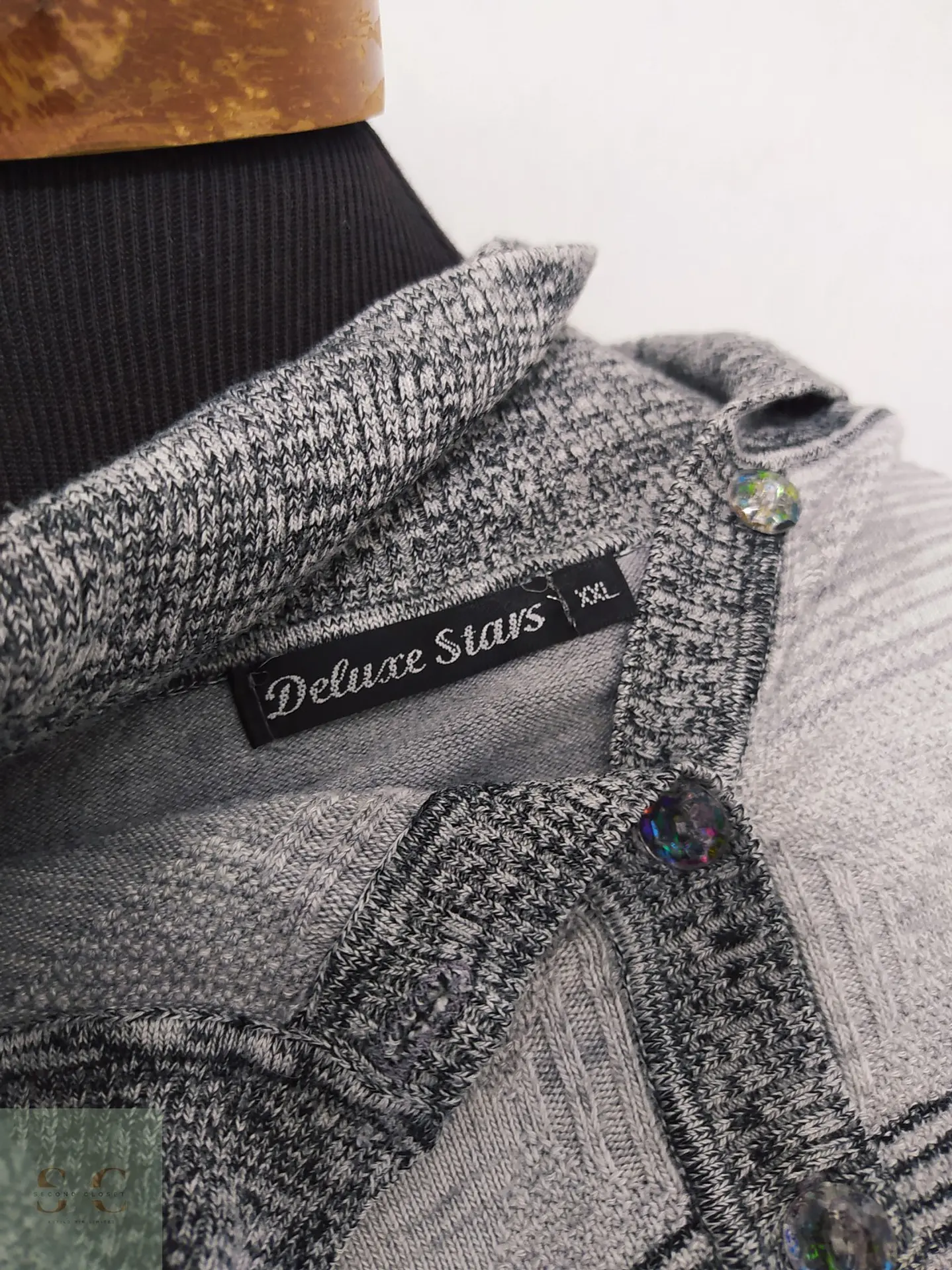 Suéter Estilo Polo Degradé Texturizado Talla 2XL 4