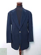 Blazer Azul Marino en Lana Virgen Tejido Espina de Pescado Talla XL - Miniatura 2