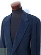 Blazer Azul Marino en Lana Virgen Tejido Espina de Pescado Talla XL - Miniatura 3