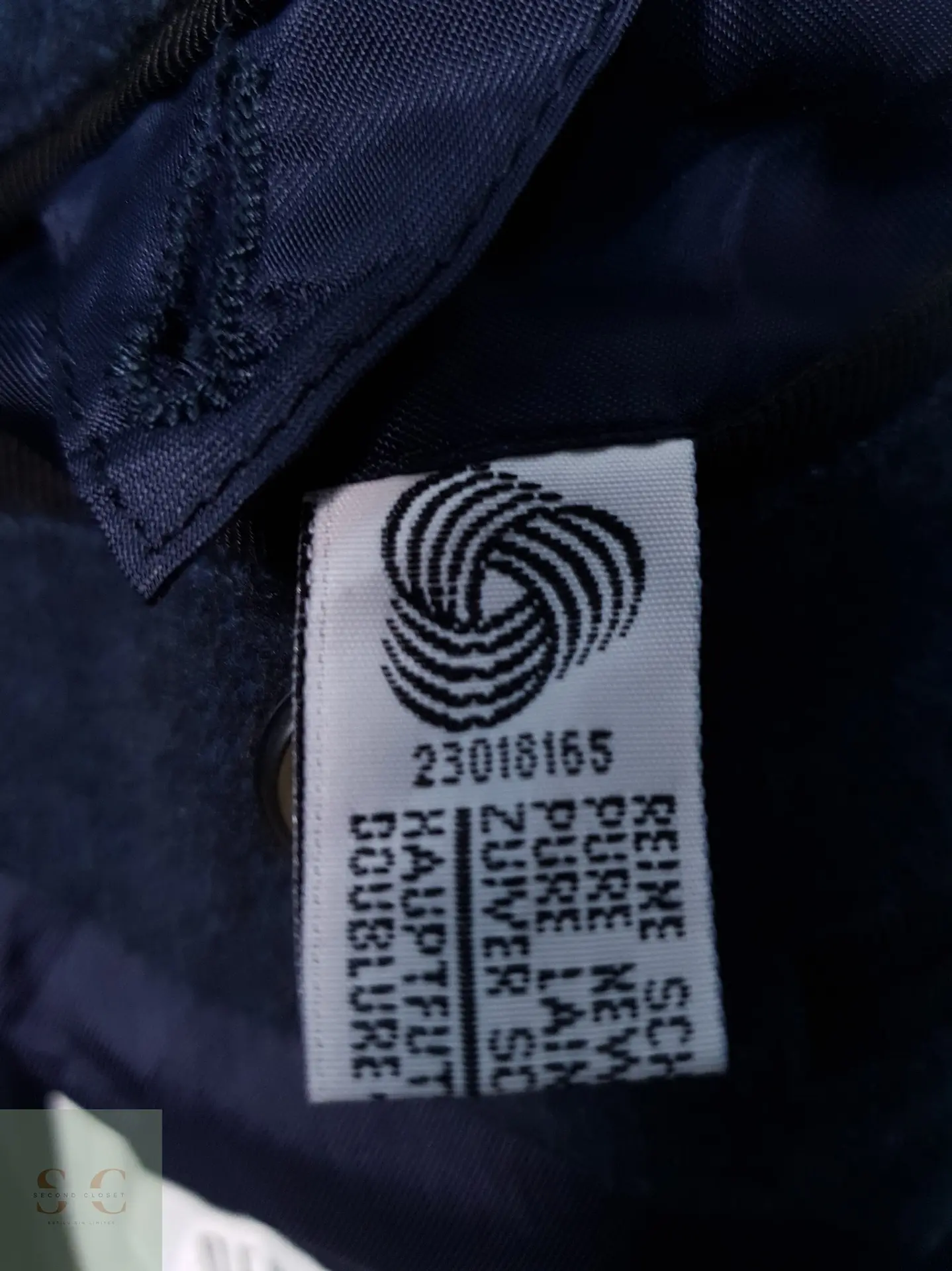 Blazer Azul Marino en Lana Virgen Tejido Espina de Pescado Talla XL 5
