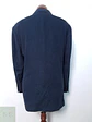 Blazer Azul Marino en Lana Virgen Tejido Espina de Pescado Talla XL - Miniatura 7