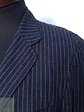 Blazer a Rayas Diplomáticas de Lino y Viscosa Talla L - Miniatura 4