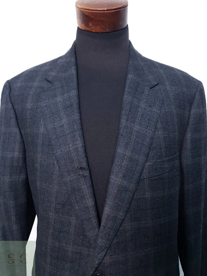 Blazer en Lana Virgen a Cuadros Ventana Eduard Dressler Talla LXL 3