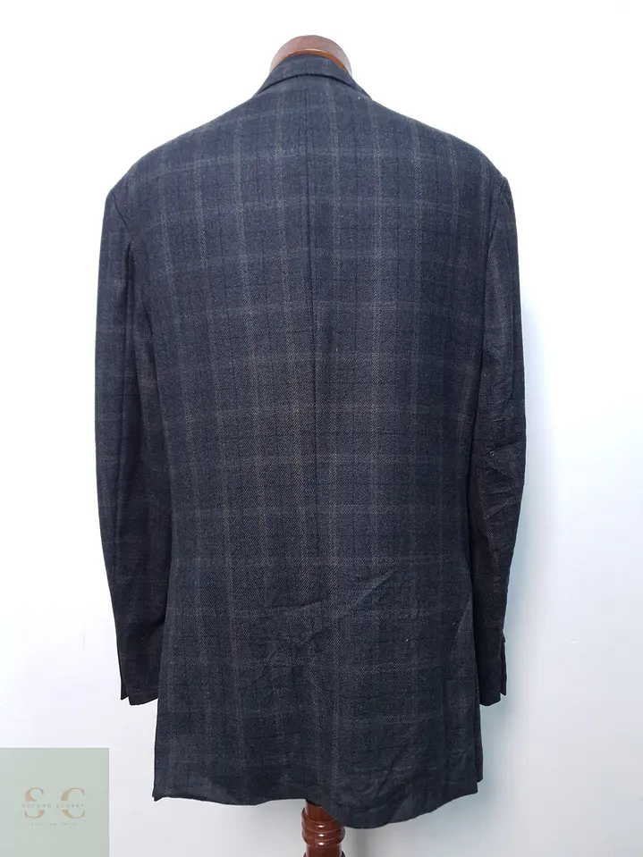 Blazer en Lana Virgen a Cuadros Ventana Eduard Dressler Talla LXL 9