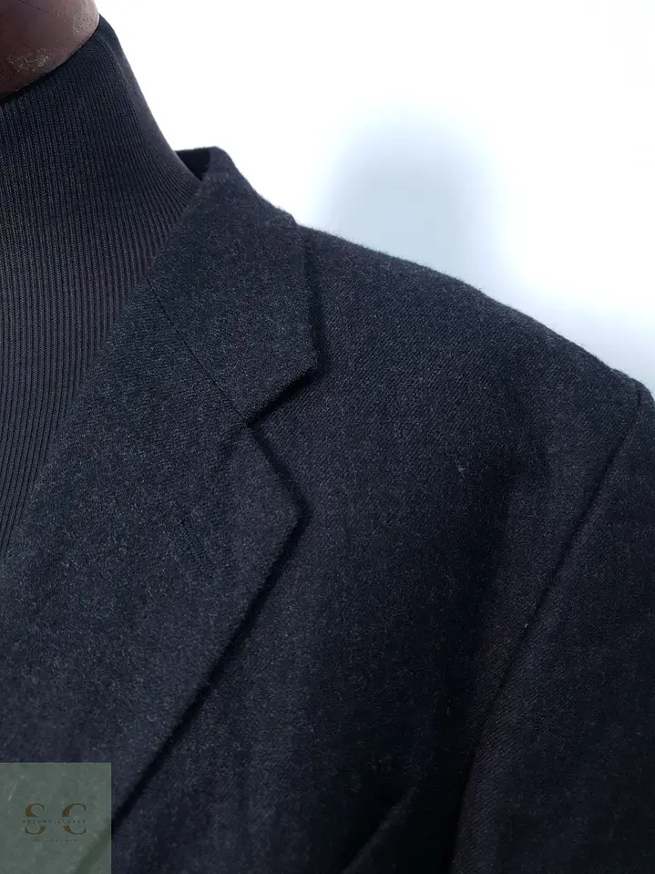 Blazer Clásico en Lana Virgen Gris Plomo Talla XL 3