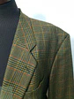 Blazer de Lana Virgen a Cuadros Verde Vintage Talla XXXL - Miniatura 4