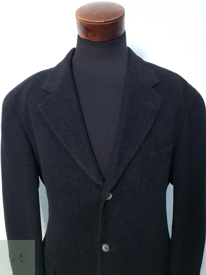 Blazer Sartorial de Lana Afelpada en Tono Gris Plomo Talla XXL 3