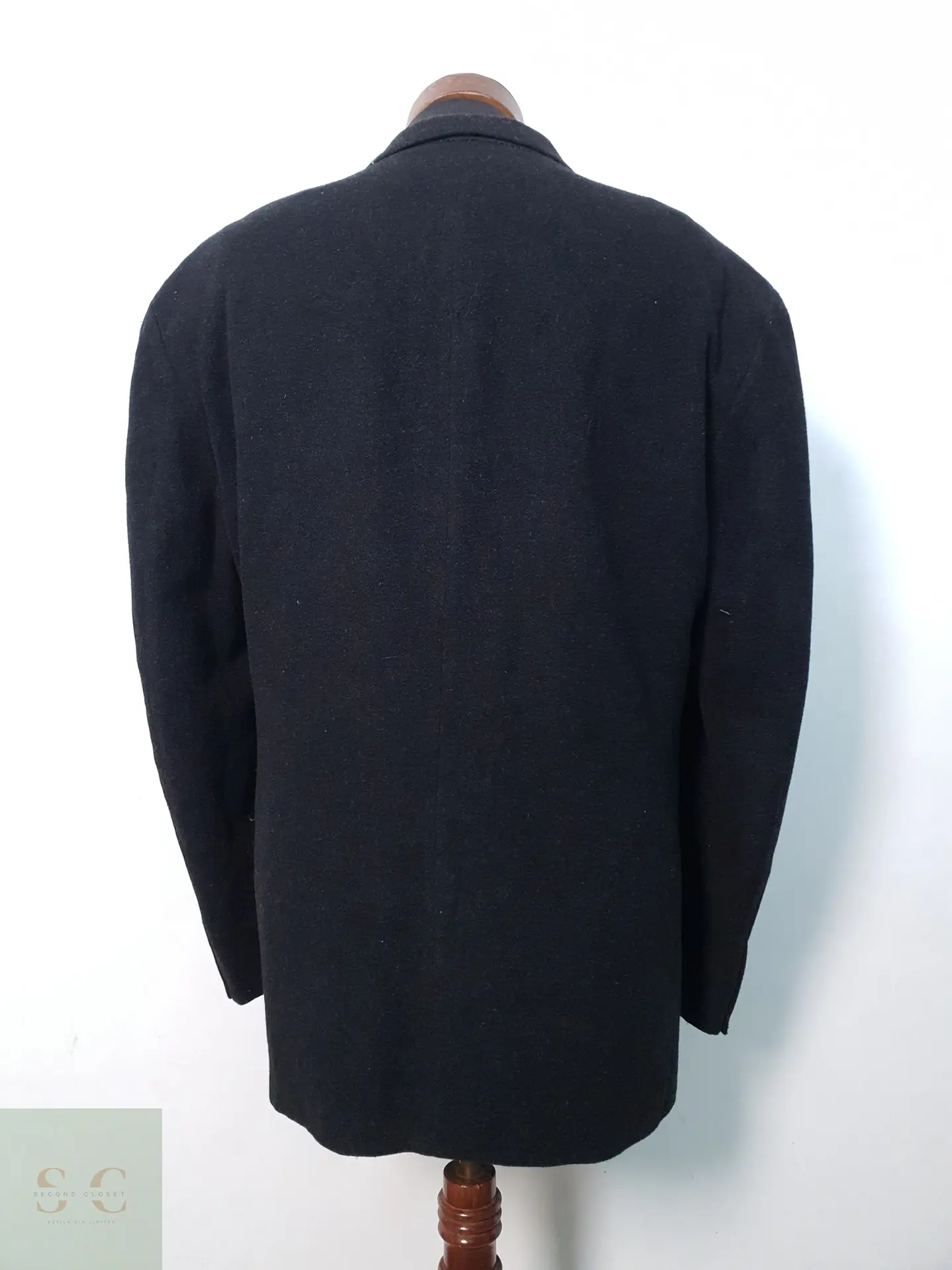 Blazer Sartorial de Lana Afelpada en Tono Gris Plomo Talla XXL 8