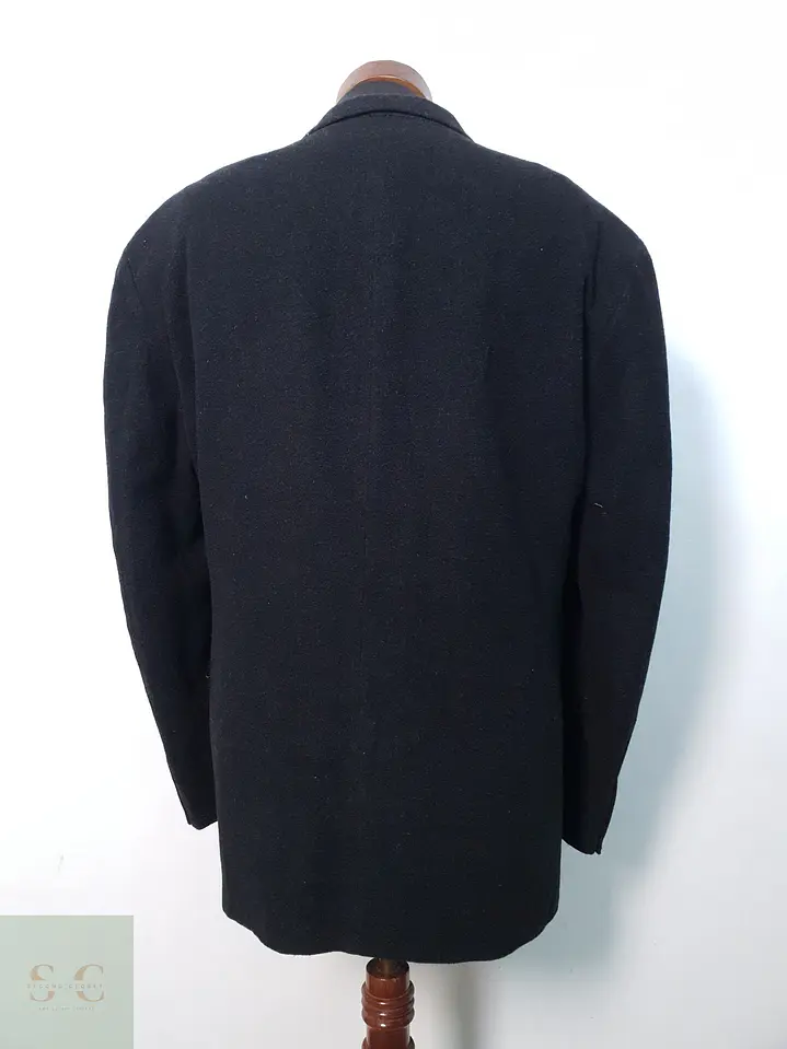 Blazer Sartorial de Lana Afelpada en Tono Gris Plomo Talla XXL 8
