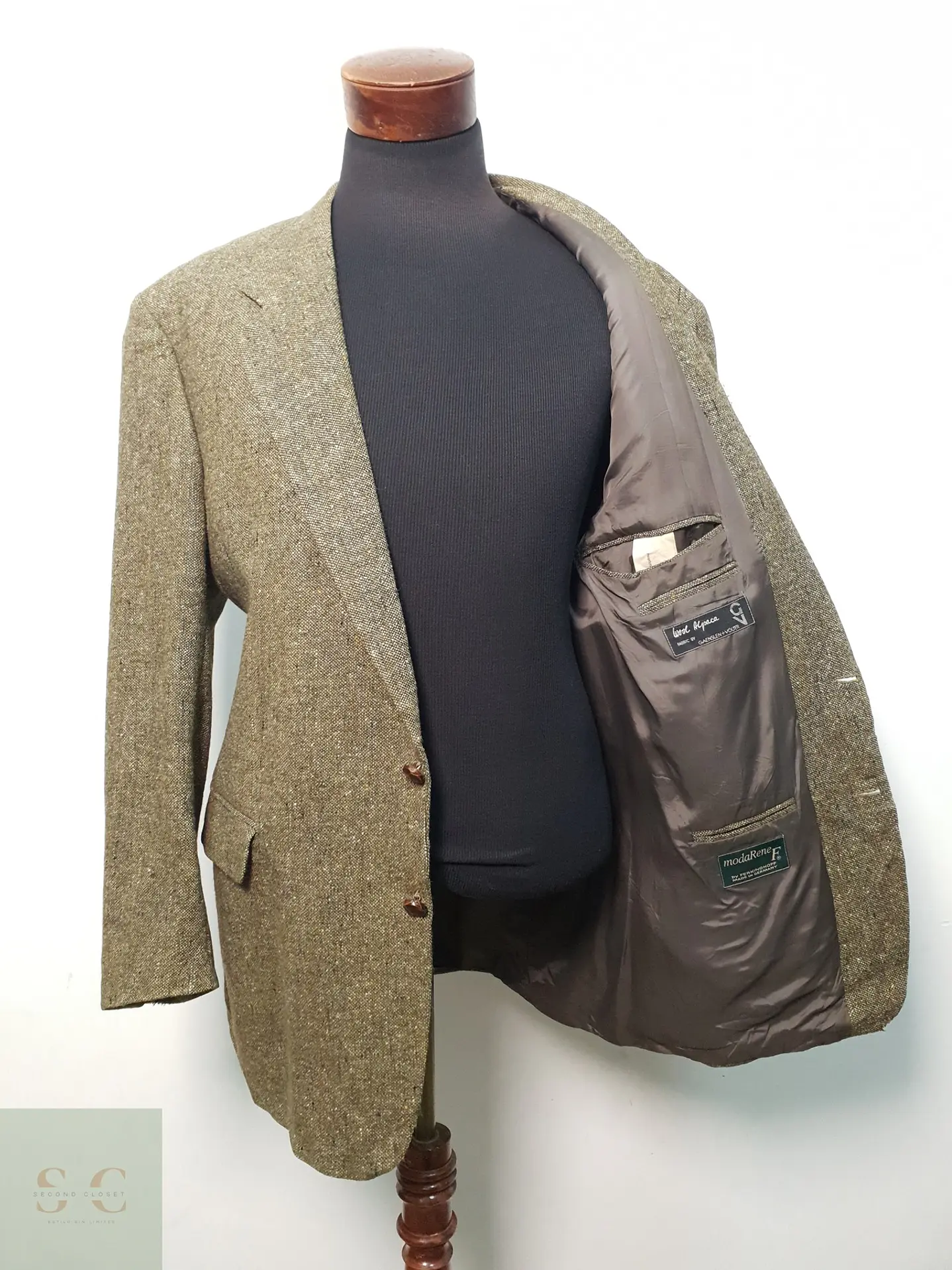 Blazer Vintage de Lana Virgen y Alpaca Made in Germany Talla XXL 7