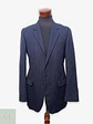Blazer Sastre Vintage en Lana Virgen Azul Marino con Raya Tiza Talla S - Miniatura 1