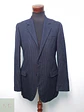 Blazer Sastre Vintage en Lana Virgen Azul Marino con Raya Tiza Talla S - Miniatura 2