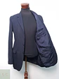 Blazer Sastre Vintage en Lana Virgen Azul Marino con Raya Tiza Talla S - Miniatura 5
